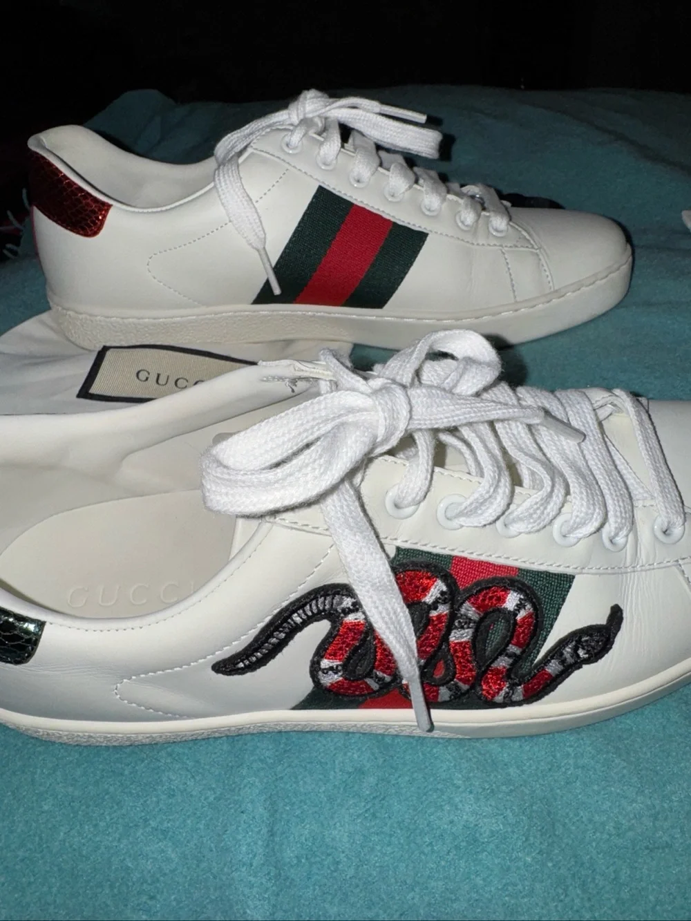 Gucci white leather